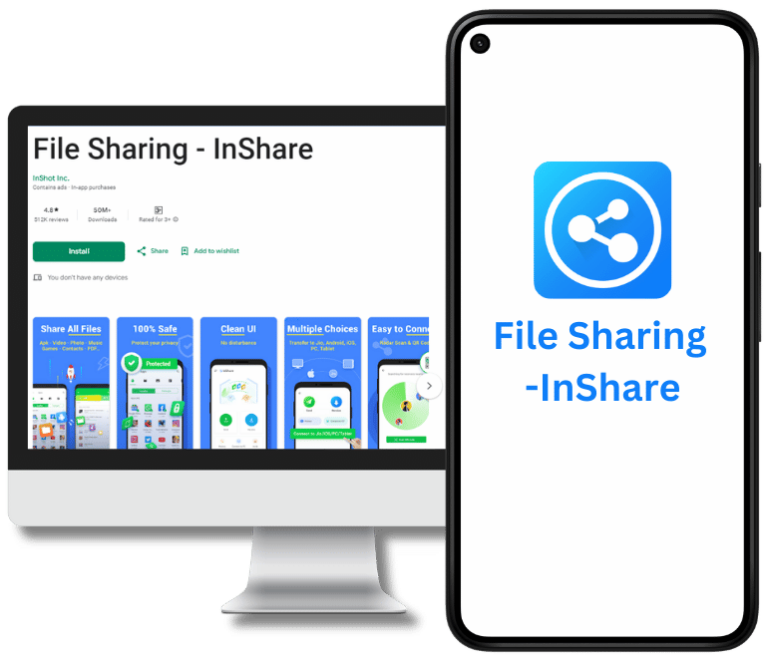 file sharing inshare mockup